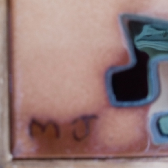 Kokopelli wall tile or trivet mary jane balok - Picture 3 of 4